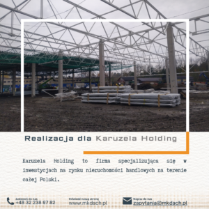 Szczegóły realizacja - dach płaski dla - centrum handlowe karuzela