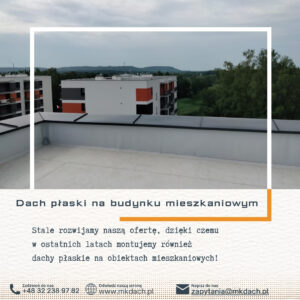 Zakończona obróbka elementów pionowych na dachu płaskim. Zdjęcie z naszej realizacji.